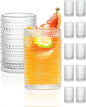 Large Capacity Glasses Drinking Set of 12, 15 oz Vintage Glassware Hobnail by Unknown