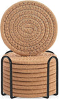 ABenkle Drink Coasters with Holder Set of 10, Cotton Woven Absorbent Coasters by ABenkle