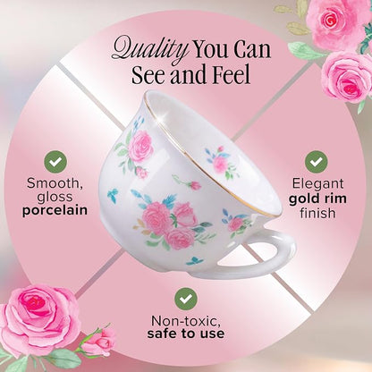 Giggle & Honey® Floral Porcelain Tea Set - Image 6