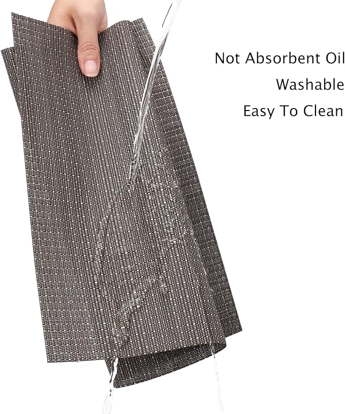 Myir JUN Dark Gray Table Runner Home Decor Dining Table Runners | Vinyl Table - Image 7