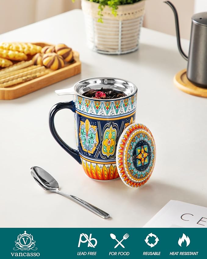 vancasso 18 Oz Tea Infuser Mug - Image 3