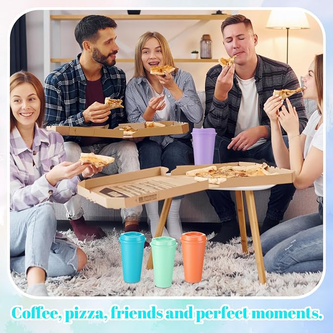 Honeydak 45 Pack 16 oz Reusable Coffee Cups - Image 5