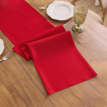 Red Table Runner, Waterproof Washable Runners 90 Inches Long | Reusable 12x90 - Image 3