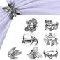 8 Pieces Herb Napkin Rings Set Vintage Leaf Napkin Holders Rings Glossy Holder by Cunhill