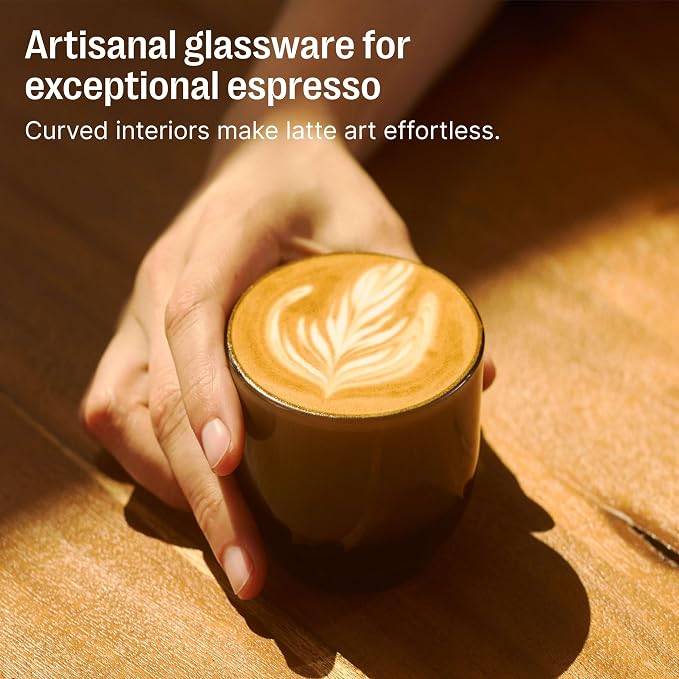 Fellow Pirch Cortado Cups 4.5 oz, Soda Lime Glass Garnet | Curved Interior - Image 4