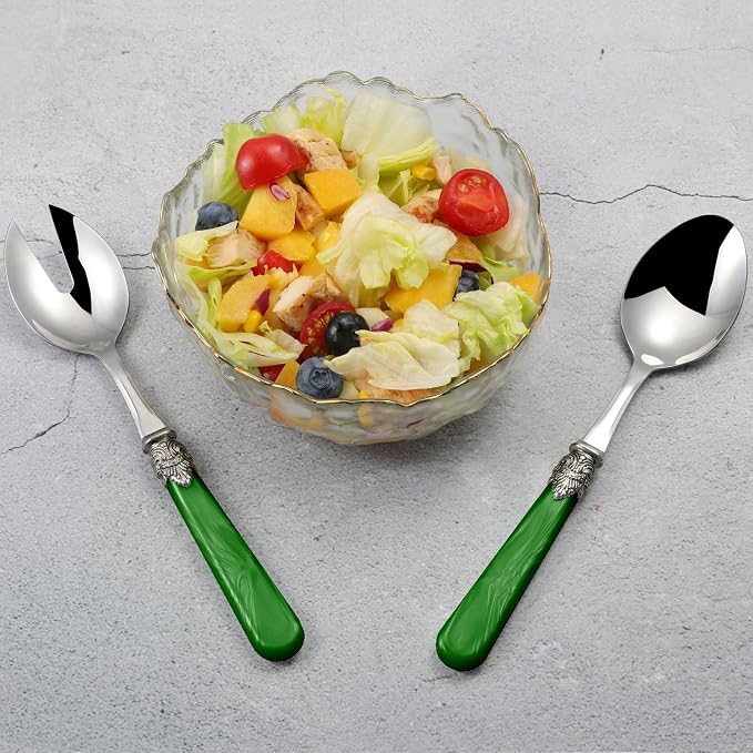 2-piece Salad Servers Stainless Steel Salad Serving Set Salad Fork and Spoon - Image 5