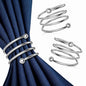 8 Pcs Silver Napkin Rings, Round Metal, 1.83 in Diameter | Cloth Napkin Holder by Leglo