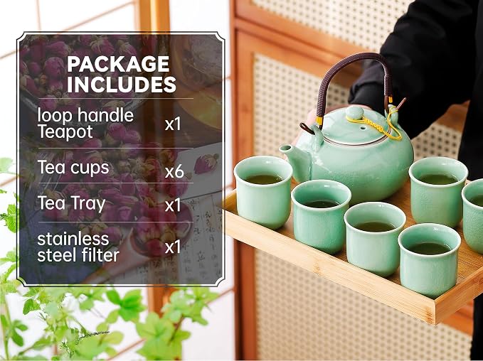 Japanese Tea Set for Adults, Japanese Gongfu Tea Set - Image 7