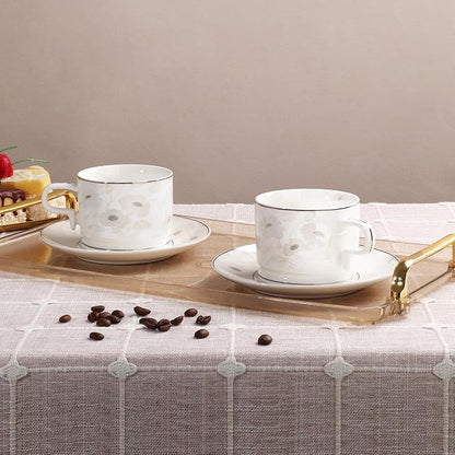 fanquare 7 Ounces Bone China Teacup and Saucer Set - Image 5