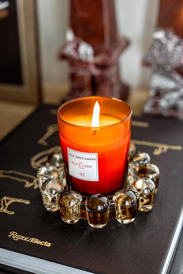 Home Collection Original Amber Glass Large Bubble Candle Dish | Votive and - Image 7