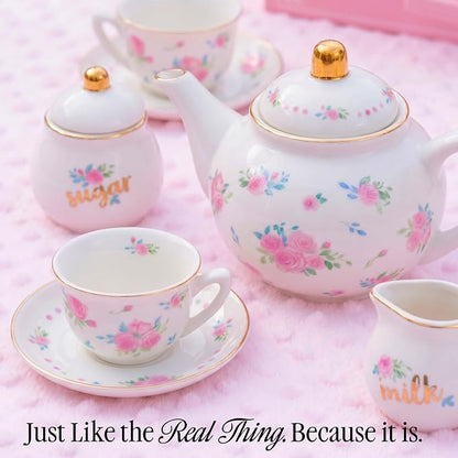 Giggle & Honey® Floral Porcelain Tea Set - Image 8