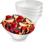 54oz White Plastic Serving Bowls Large Disposable Snack Bowl Candy Dishes by StockYourHome