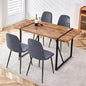 Kitchen Table Chairs Set of 4, Modern 55'' Dark Wood Dining Table and Fabric Dining Chairs Set of 4,Dining Table Set for 4,Ideal for Kitchen Dining Room