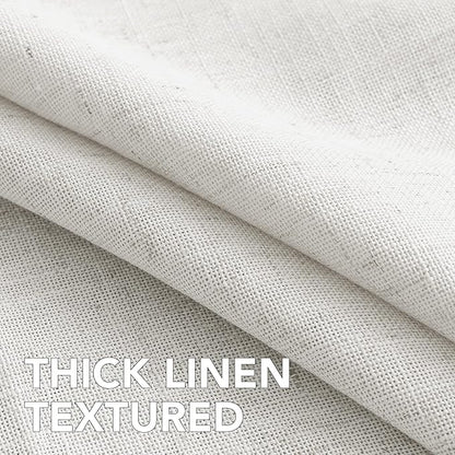 H.VERSAILTEX Linen Table Cloths Rectangle 60 x 84 Inch Premium Tablecloth Spill-Proof Waterproof Table Cover for Dining Buffet Feature Extra Soft and Thick Fabric Wrinkle Free, White