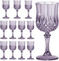 7OZ Plastic Wine Glasses, Reusable Vintage Goblets Unbreakable Drinking Glasses by Unknown