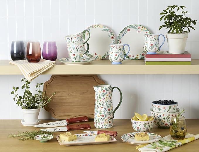 Oneida First Blooms Porcelain Nesting Bowls, microwave safe | space-saving - Image 6