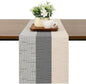 Table Runner 53 Inches Long, Vinyl Woven Farmhouse Table Runners | Washable by Chitomars