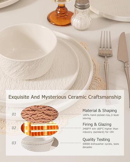 Dinnerware sets plates and bowls sets modern plates,Ceramic Dinnerware Sets,12 Pieces Porcelain Lightweight Plates,Scratch Resistant Dish Set (style - 9, 4 - Set (12pcs))
