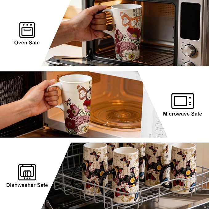 Topadorn 2 Pack 17oz Ceramic Travel Mugs - Image 7