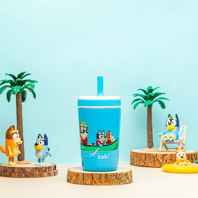 Zak Designs Bluey Kelso 12oz Stainless Steel Leak-Proof Toddler Straw Cup - Image 3