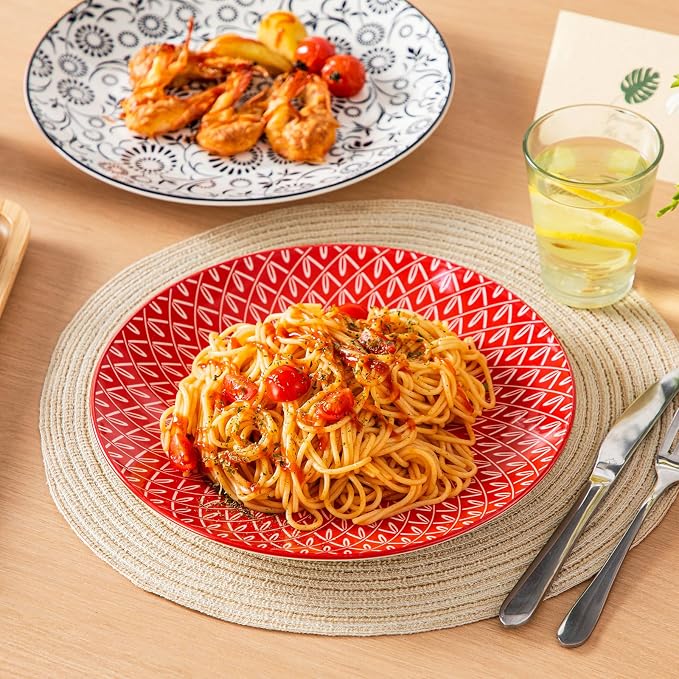 vancasso 10.25" Ceramic Dinner Plates Set of 6, Muted Vintage | Microwave - Image 8