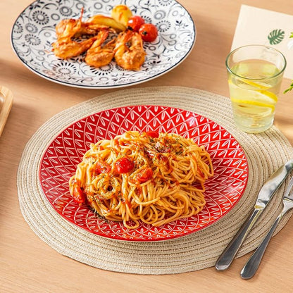 vancasso 10.25" Ceramic Dinner Plates Set of 6, Muted Vintage | Microwave - Image 8