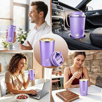 17oz Travel Coffee Mug, Leakproof Vacuum Coffee Cup Insulated Tumbler | 304 - Image 7