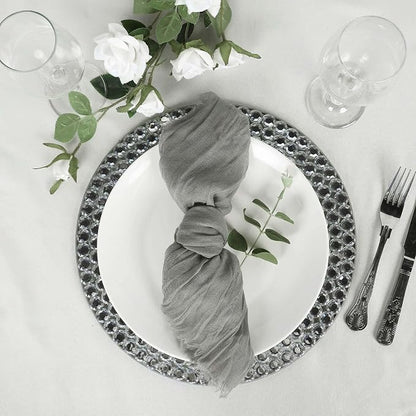 Efavormart 5 Pack 24"x19" Gray Matte Gauze Cheesecloth Napkins, Sleek Cotton - Image 8