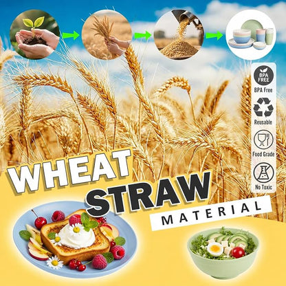 Wheat Straw Dinnerware Sets for 4, 16 Piece Unbreakable Kids Dinnerware Set - Image 6