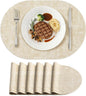 Placemats Set of 6, 11.8 x 17 Inch, Waterproof Wipeable Reversible PU Placemat by homing