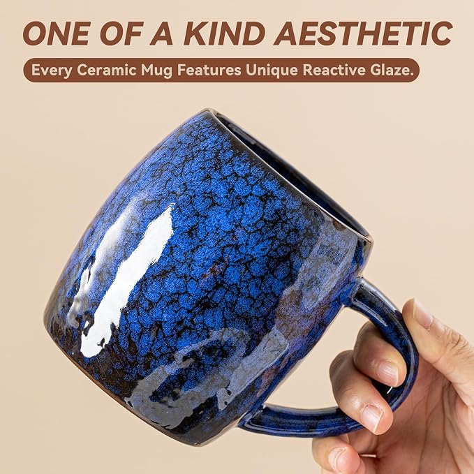 Cosmic Nebula Ceramic Coffee Mug - 21 oz Large Coffee Cup - Image 2