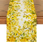 Artoid Mode Yellow Flowers Floral Eucalyptus Summer Table Runner, Seasonal by ArtoidMode