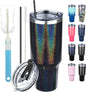 40 oz Tumbler with Lids and Straws, Stainless Steel Insulated Coffee Tumbler by GUDEMAO