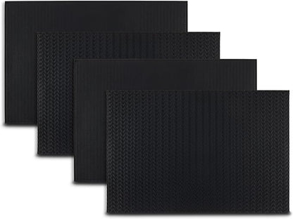Placemats Set of 4 12" x 18" Heat-Resistant Table Mats for Dining Table Set for 4 Kitchen & Dining Room Decor Farmhouse, Boho, & Modern Style Easy to Clean, Durable & Stylish Table Decor