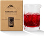 A Bar Above Cocktail Mixing Glass, Diamond Cut Enhanced Annealed Lead-Free Crystal Stirring Pitcher, Thick Weighted Base for Stable Stirring, 18 Oz Drink Mixer for Craft Cocktails at Home or Bars