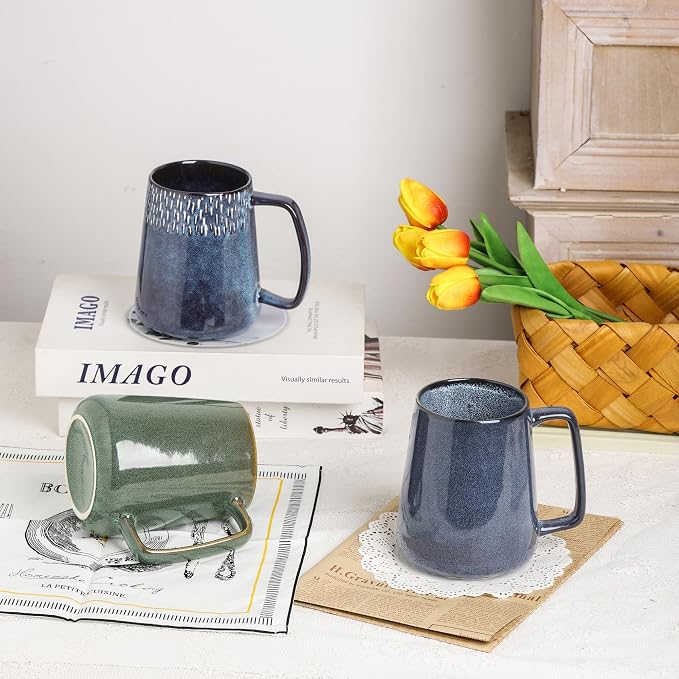 Large Ceramics Coffee Mugs, 24 OZ, - Image 7