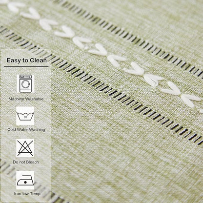 Farmhouse Rustic Sage Green Table Runner - Image 6