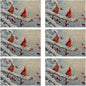 Table Placemats Set of 6, Waterproof Linen Fabric, Non-Slip Backing & Easy Clean, Elegant Dining Table Protectors for Family and Guests(Red Cardinal Bird Christmas)