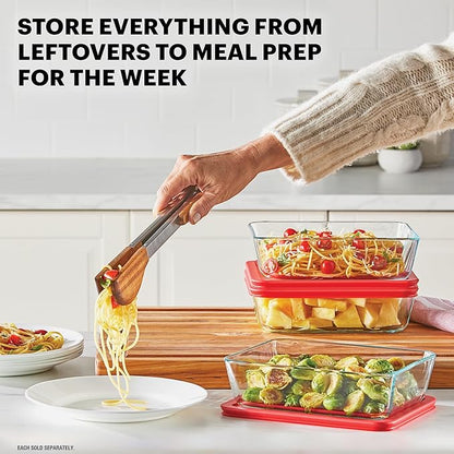 Pyrex Simply Store Glass Food Storage Container, Snug Fit Non-Toxic Plastic - Image 3