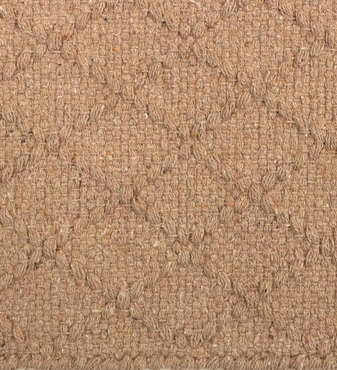 The Home Talk Handwoven Solid Diamond Table 4-6 Seater Runner – Beige Design – - Image 4