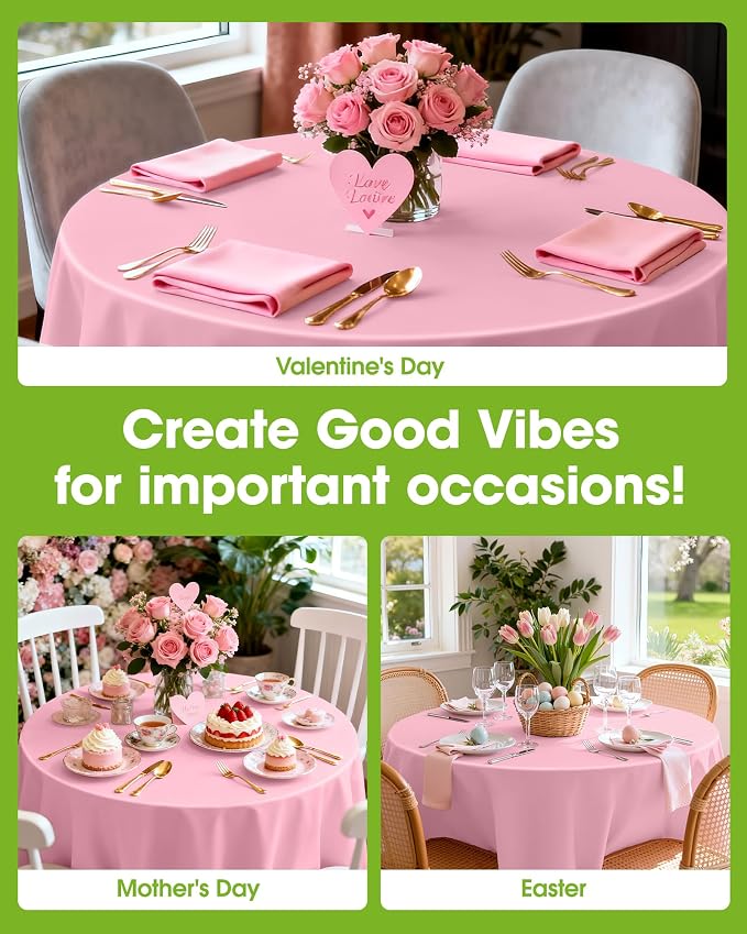 Pureegg Plastic Table Cloth Disposable 12 Pack, Easter Party, Valentines - Image 4