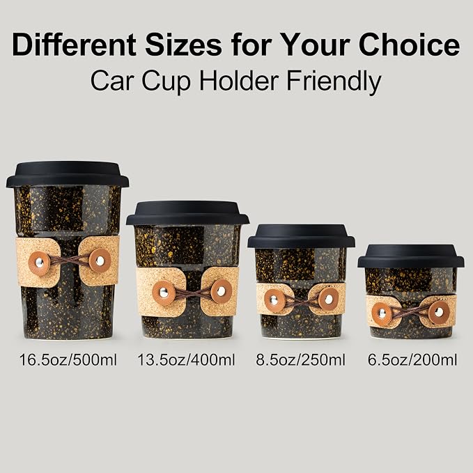 Large Ceramic Travel Coffee Mug - Image 8