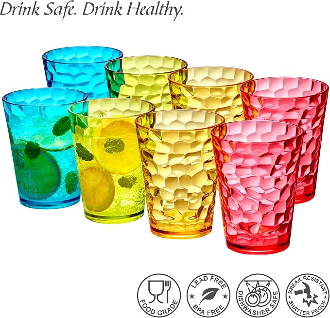 Amazing Abby - Iceberg - 16-Ounce Plastic Tumblers, Plastic Drinking Glasses - Image 4