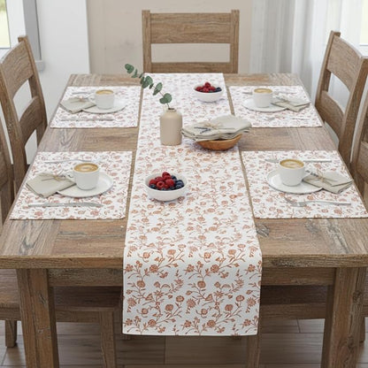 Floral Table Runner 72 Inches Long Vintage Flowers Botanical Design Vintage - Image 6