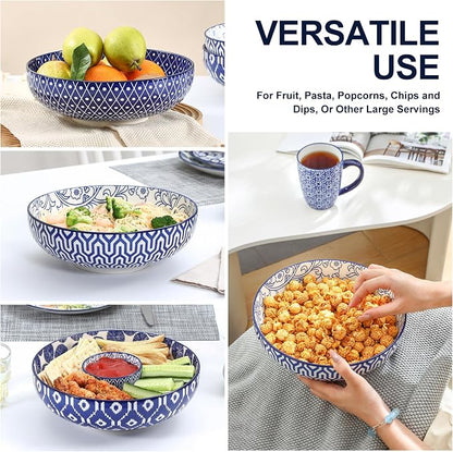 Selamica 9.5" Serving Bowls, 60 OZ Large Salad Bowls Set of 3 - Image 5