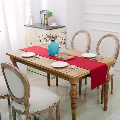 Soft Caddice Faux Linen Table Runner 2 Side - Image 2