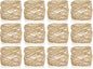 Napkin Rings, Metal Gold Round Napkin Rings Buckles for Table Decorations, Wedding, Dinner, Party, Set of 12