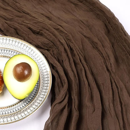 12 Pack 10Ft Brown Cheesecloth Table Runner 23 x 120 Inch | Gauze Rustic Boho - Image 5