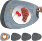 Faux Leather Placemats Set of 4, Dual Sided by Chitomars