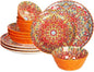 YA JU Mandala Dinnerware Sets Serves 4, Buffet Dinnerware, Boho Plates and by Jinsongdafa